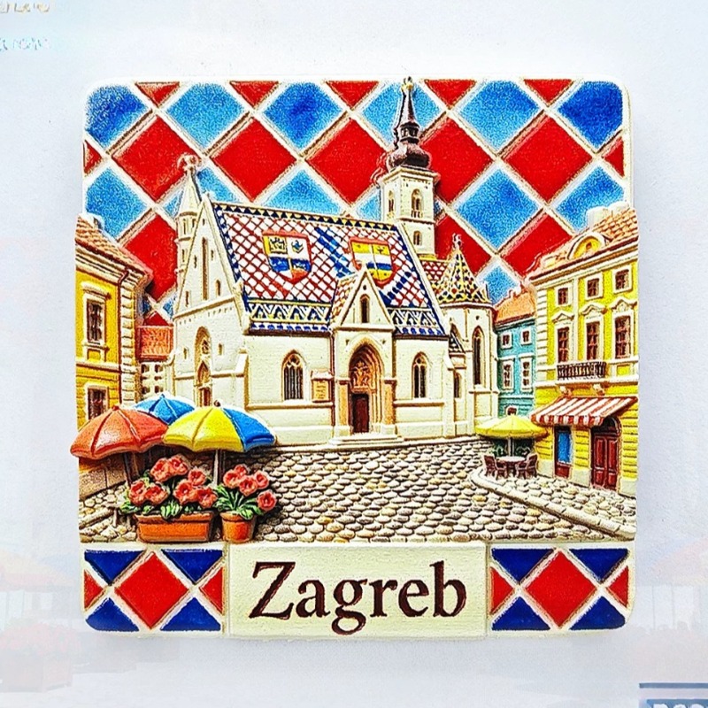 Home Decor Zagreb - Imanes para nevera de Croacia, recuerdos