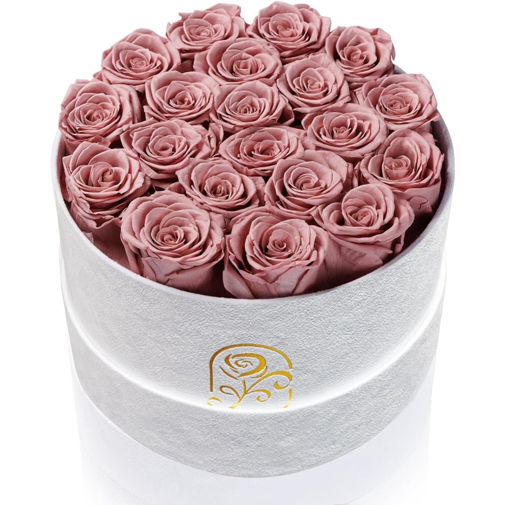 Home Decor Tulip - Rosas Preservadas en Caja de Terciopelo,