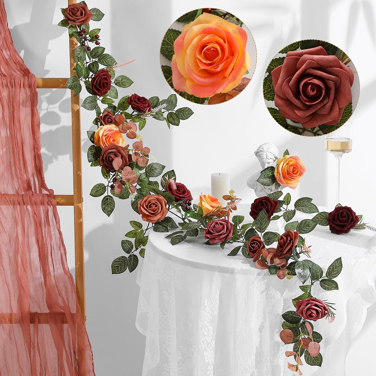 Home Decor Center - Coronas artificiales, decoraciones florales de otoño,