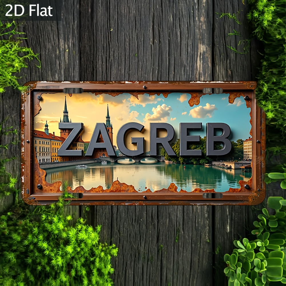 Home Decor Zagreb - Decoración de Pared Metálica Plana 2D