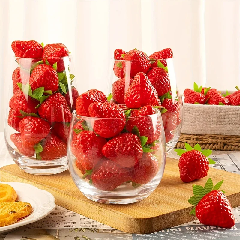 Home Decor Scrap - 10/20 piezas de fresas artificiales de
