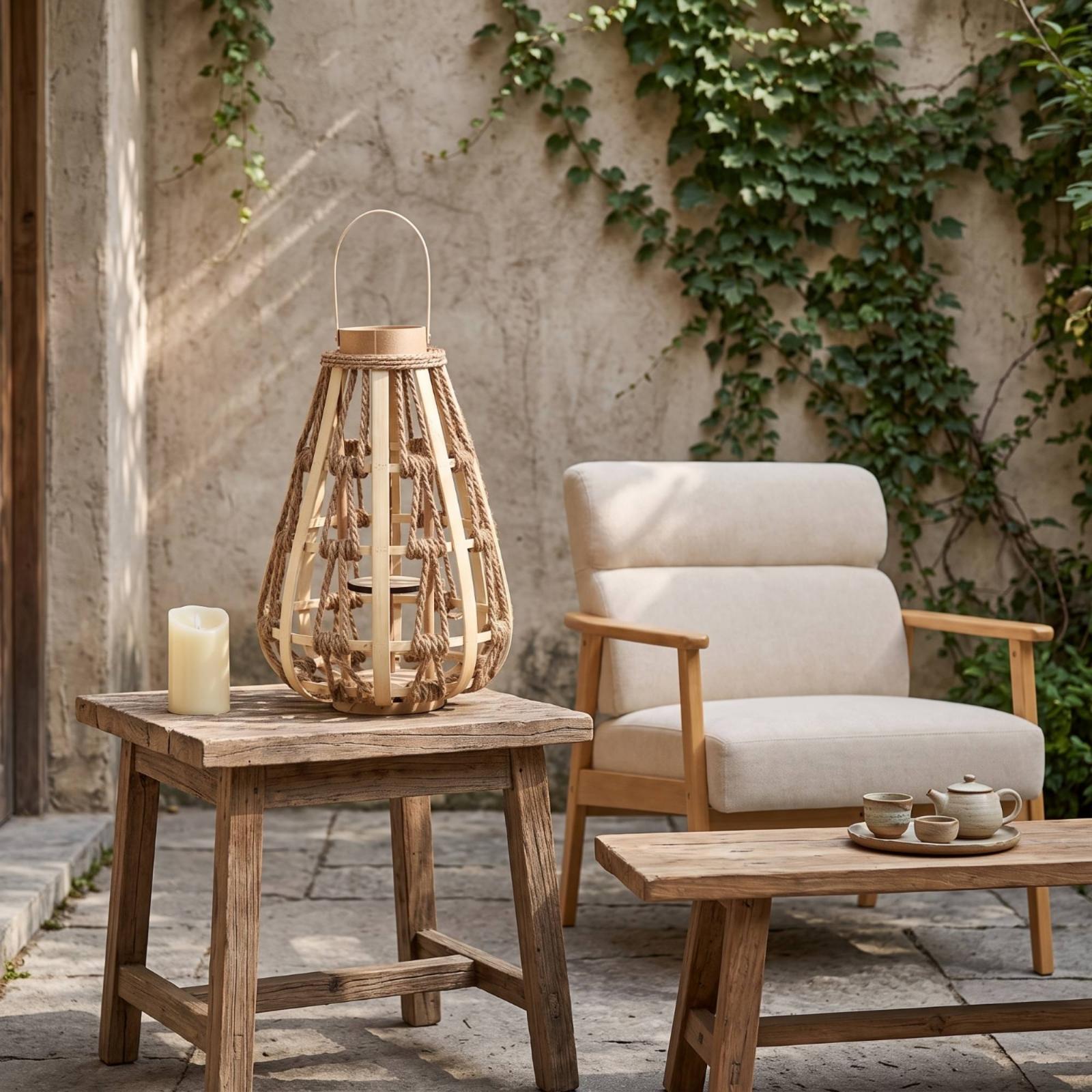 Portavelas de Cuerda de Madera - Home Decor Frames reseña y precio