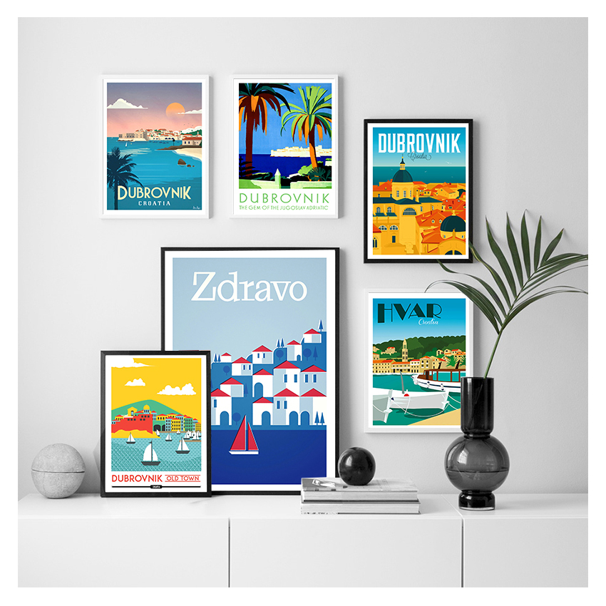 Póster de viaje en lienzo, pin - Home Decor Zagreb reseña y precio