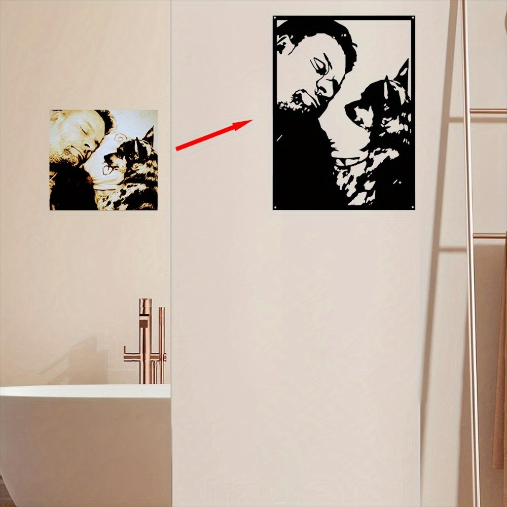 Arte de Retrato en Metal con M - Home Decor Frames reseña y precio