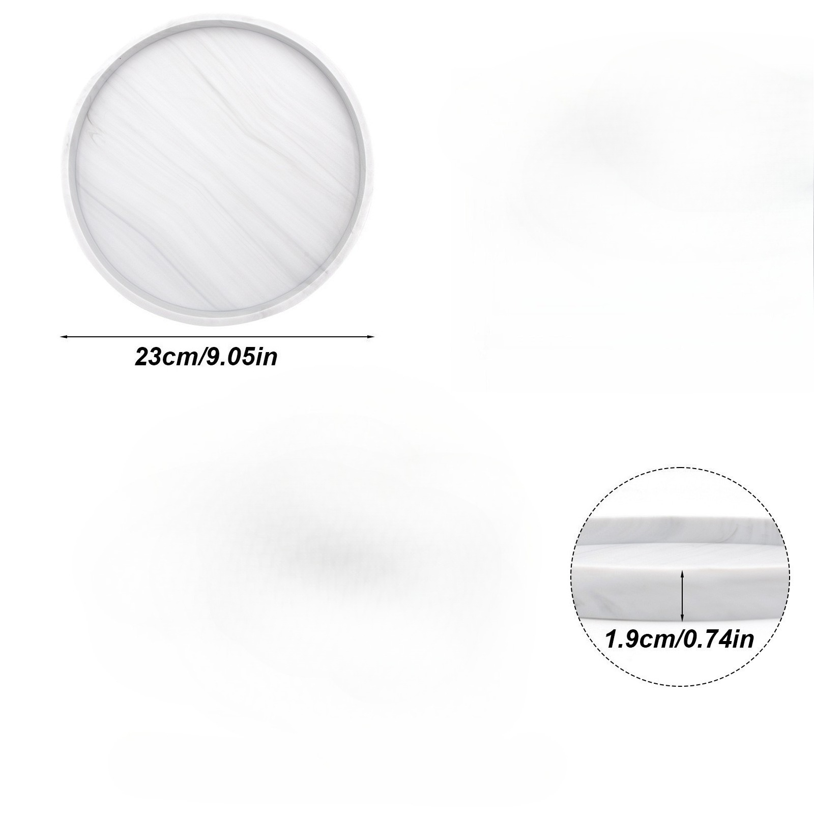 Bandeja Redonda Blanca Moderna - Home Decor Center reseña y precio
