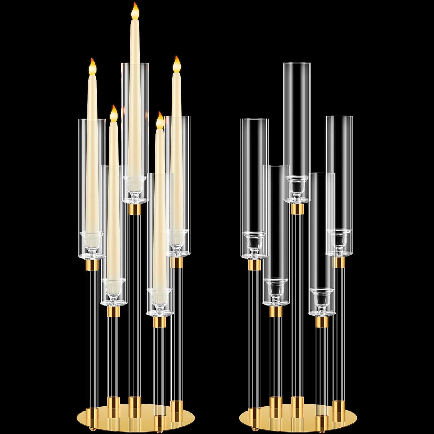Candelabros Acrílicos de 5 Bra - Home Decor Center reseña y precio