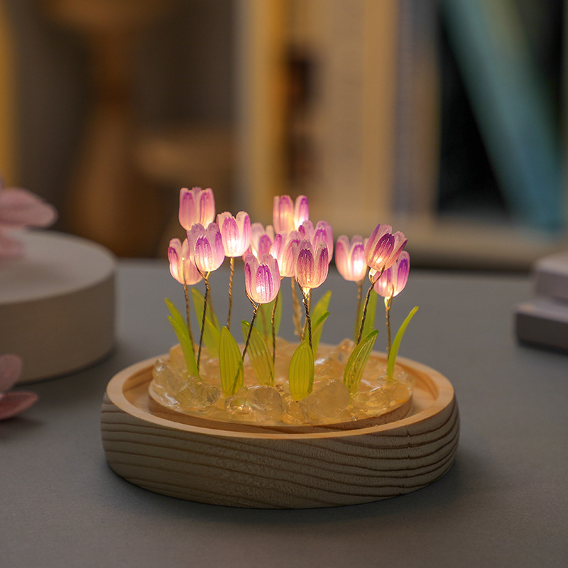 Luz de noche de tulipán hecha  - Home Decor Tulip reseña y precio