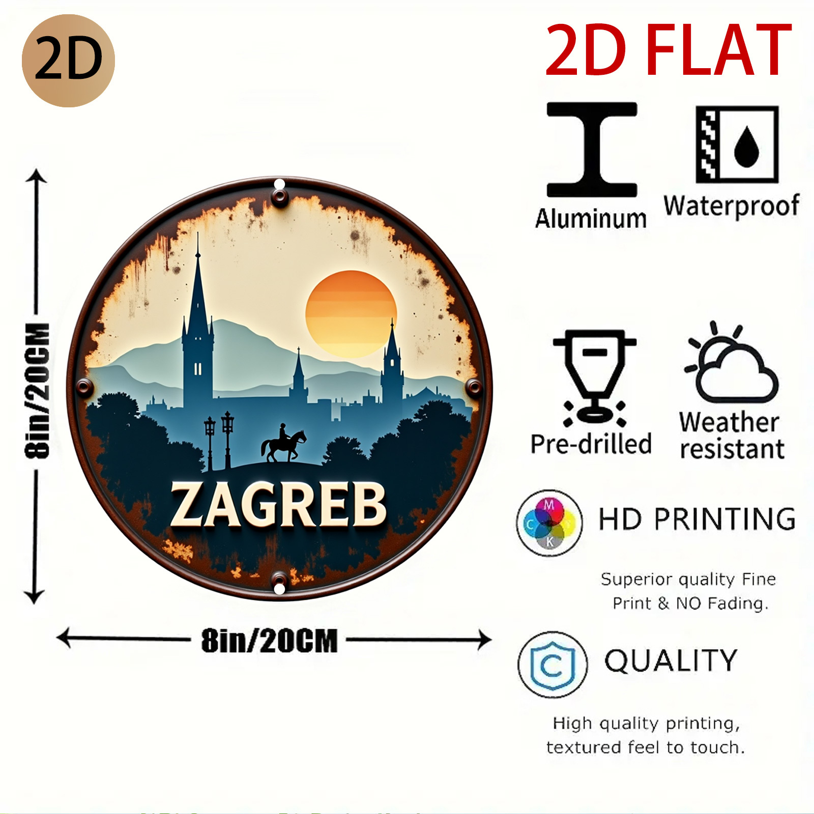 Arte Metálico de Pared 2D Plan - Home Decor Zagreb reseña y precio