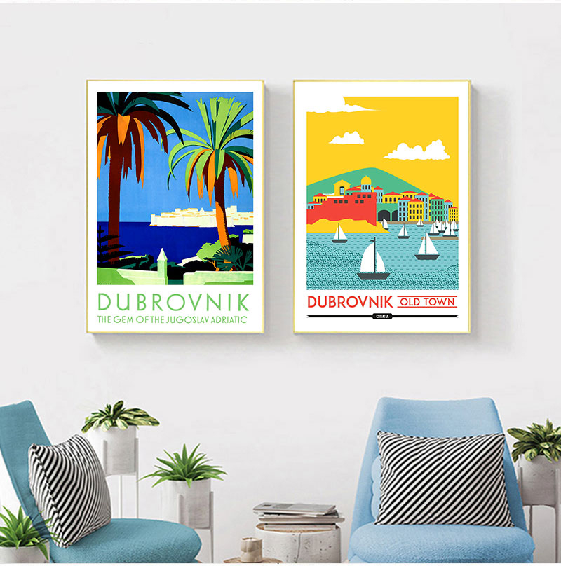 Póster de viaje Vintage de Cro - Home Decor Zagreb reseña y precio